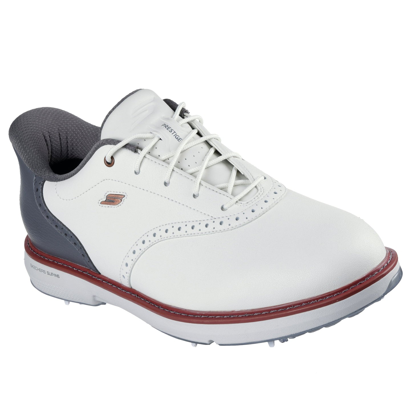 Skechers Go Golf Prestige Spikeless Golf Shoes - Natural/Grey