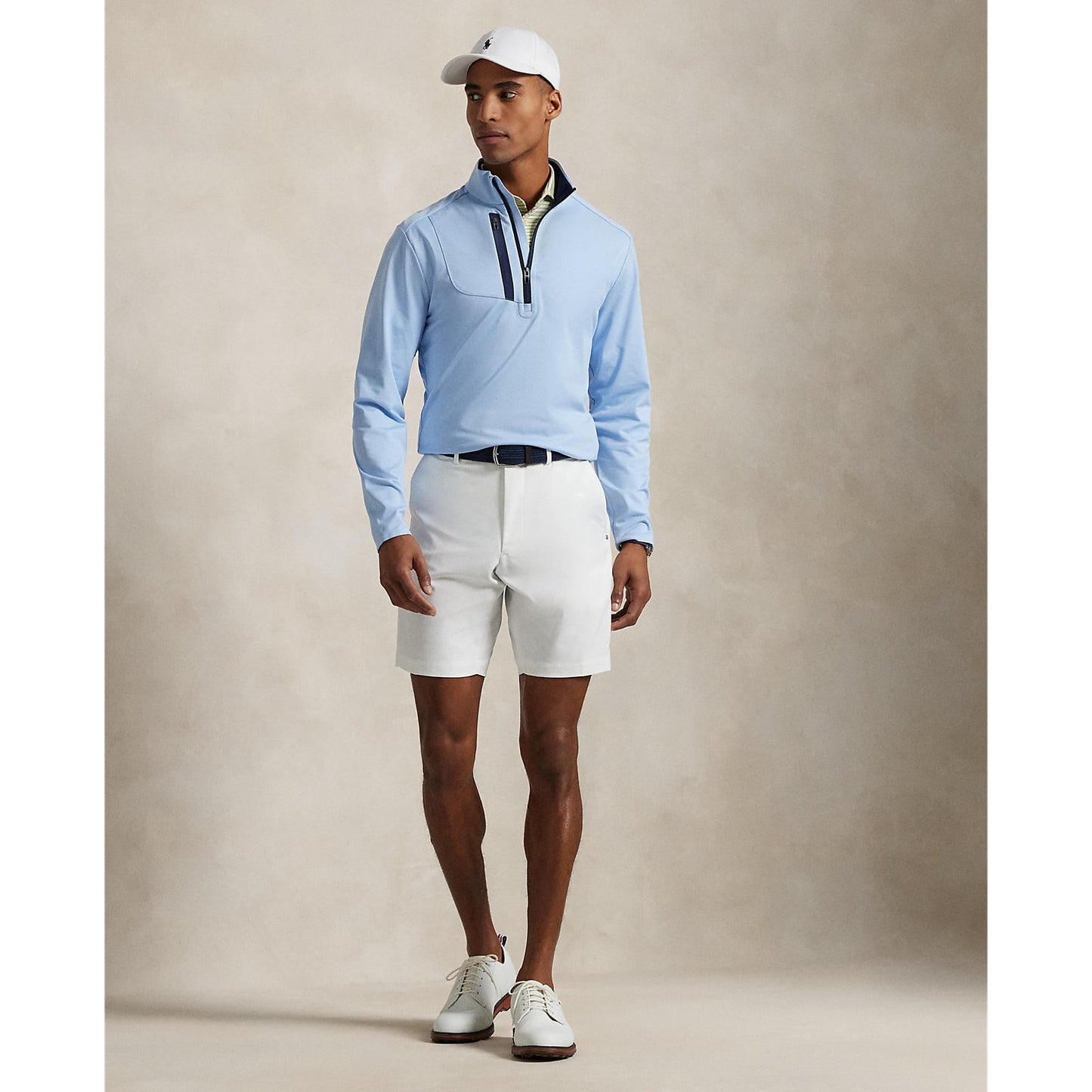 RLX Ralph Lauren Lux Perf Half Zip Pullover - Office Blue