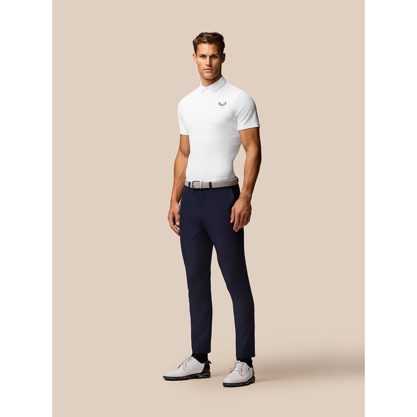 Castore Club Classic Polo Golf Shirt - White