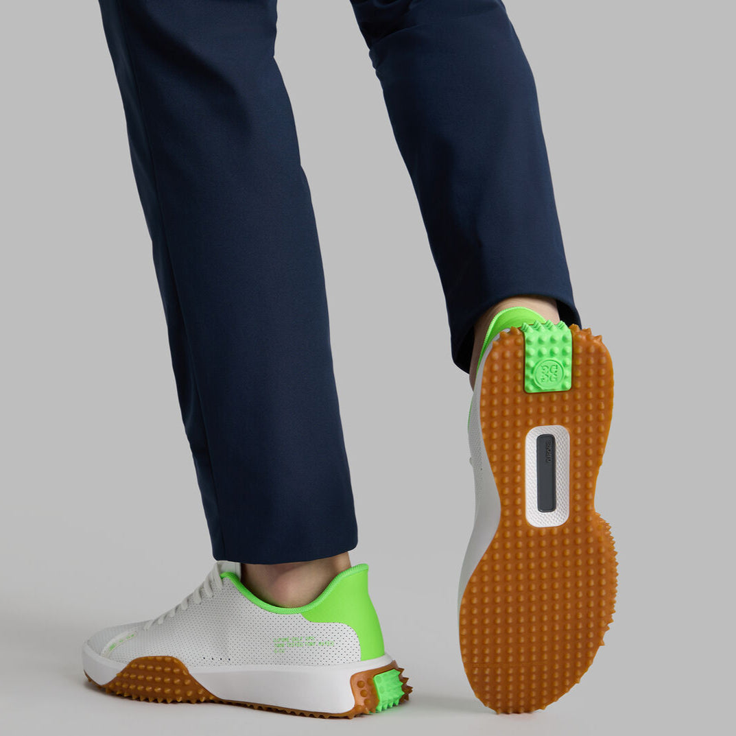 G/Fore G.112 Perforated Leather Golf Shoes - Snow/Gecko
