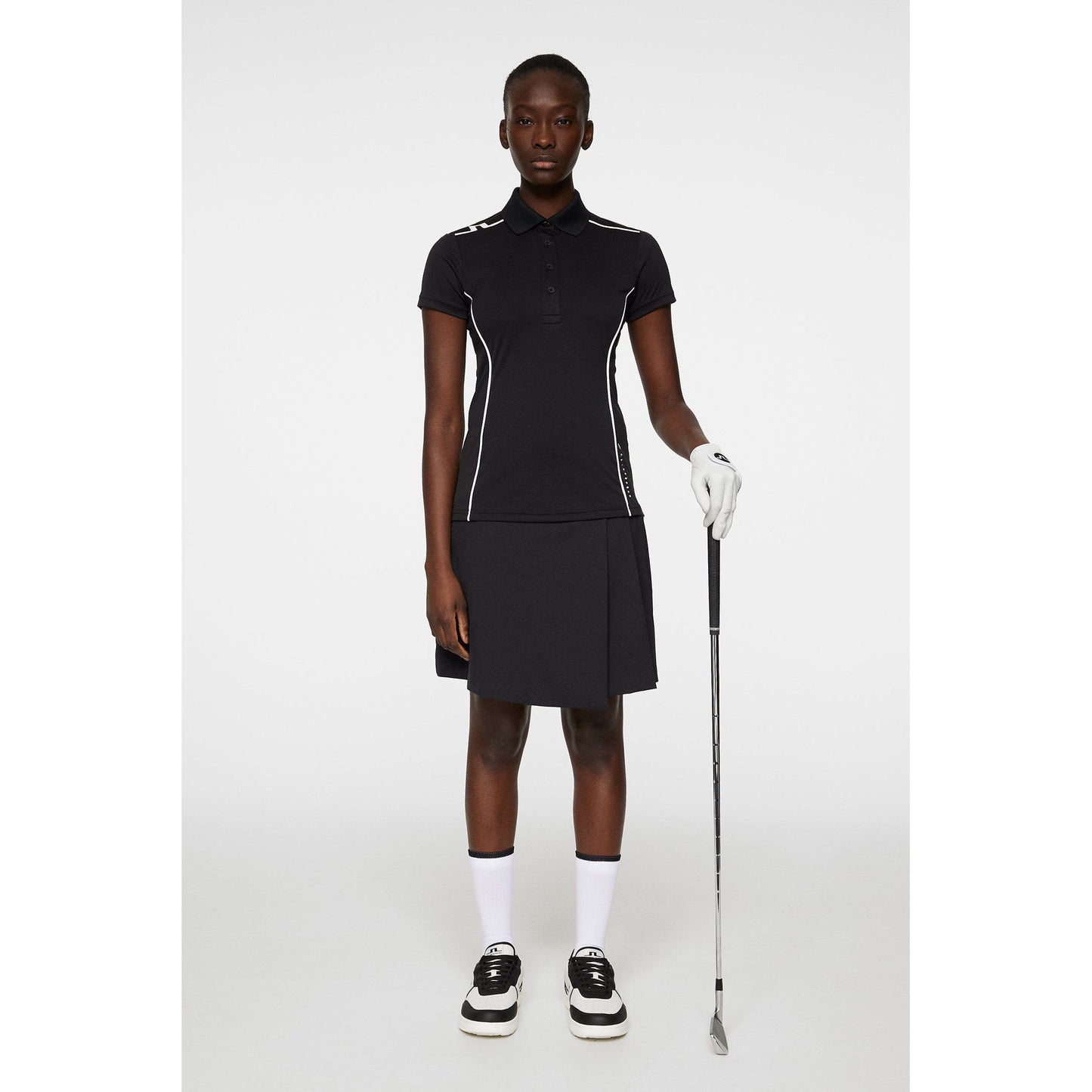 J.Lindeberg Women's Leyla Golf Polo Shirt - Black