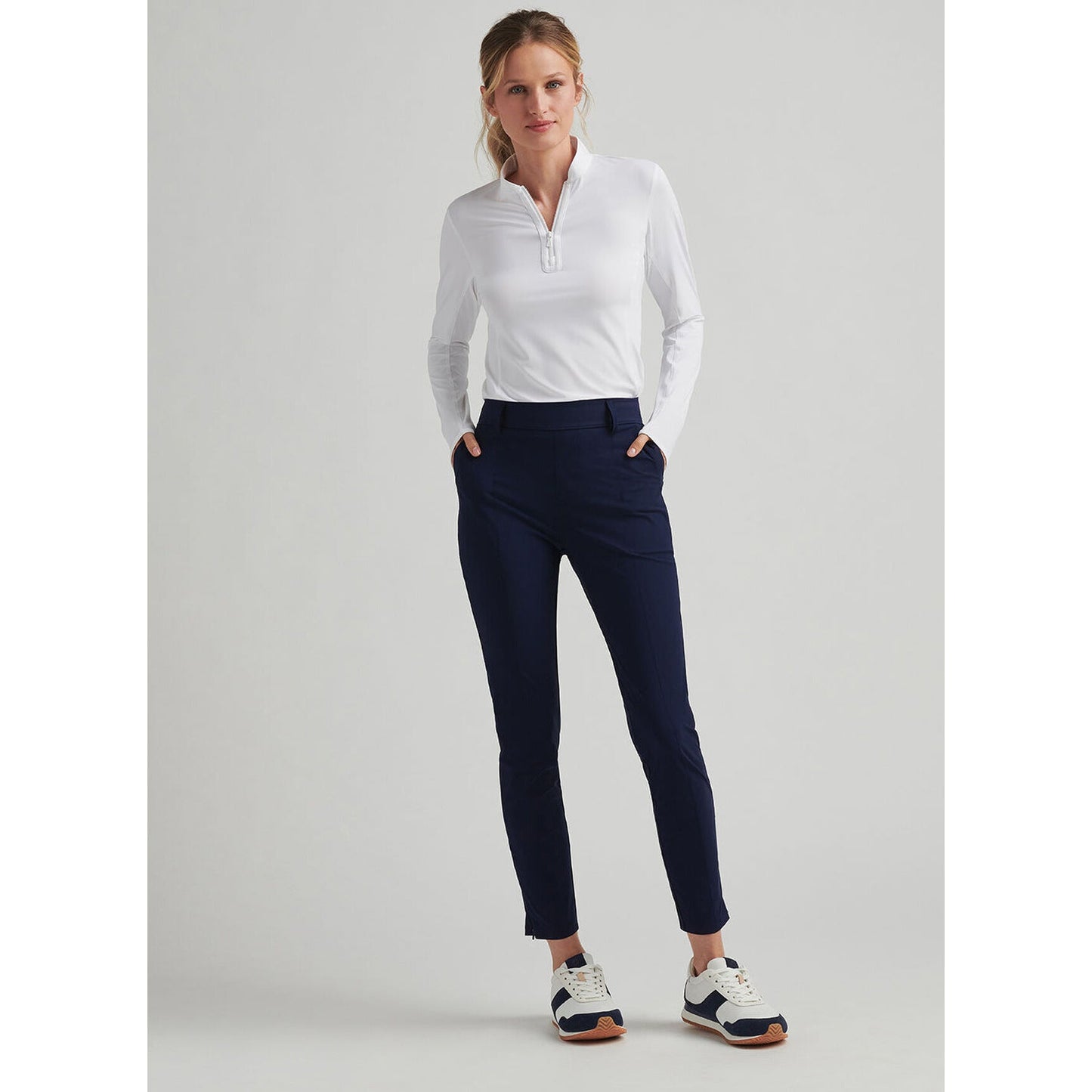 Peter Millar Women's Bingham High Stretch Ankle Golf Pants - Navy