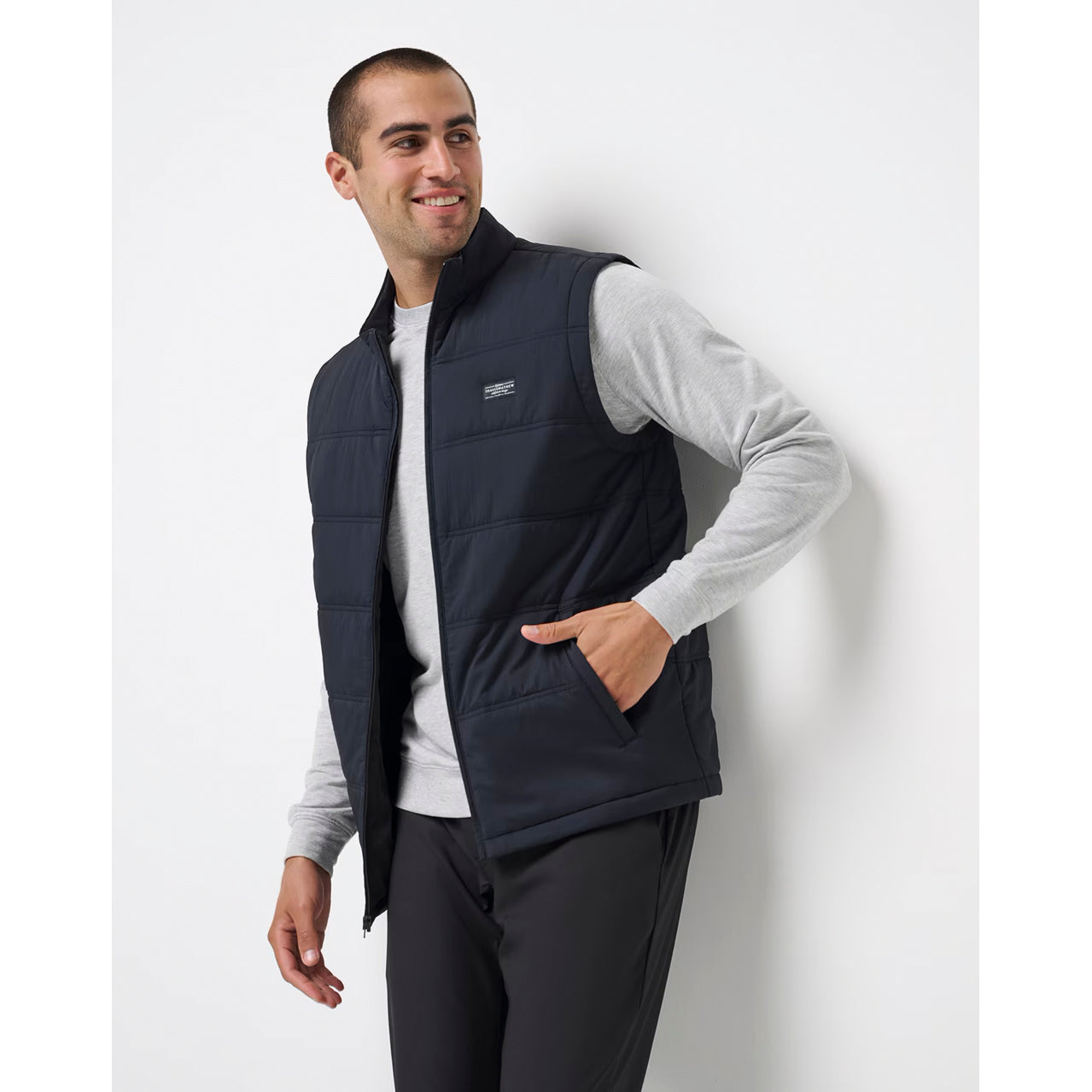 Travis Mathew Palisades Puffer Golf Vest - Black