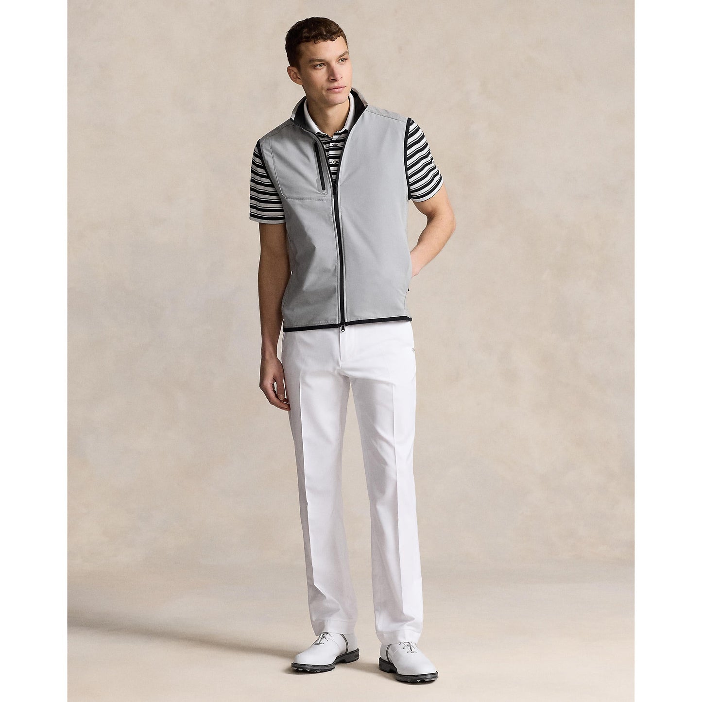 RLX Ralph Lauren Panelled Stretch Terry Vest - Andover Heather