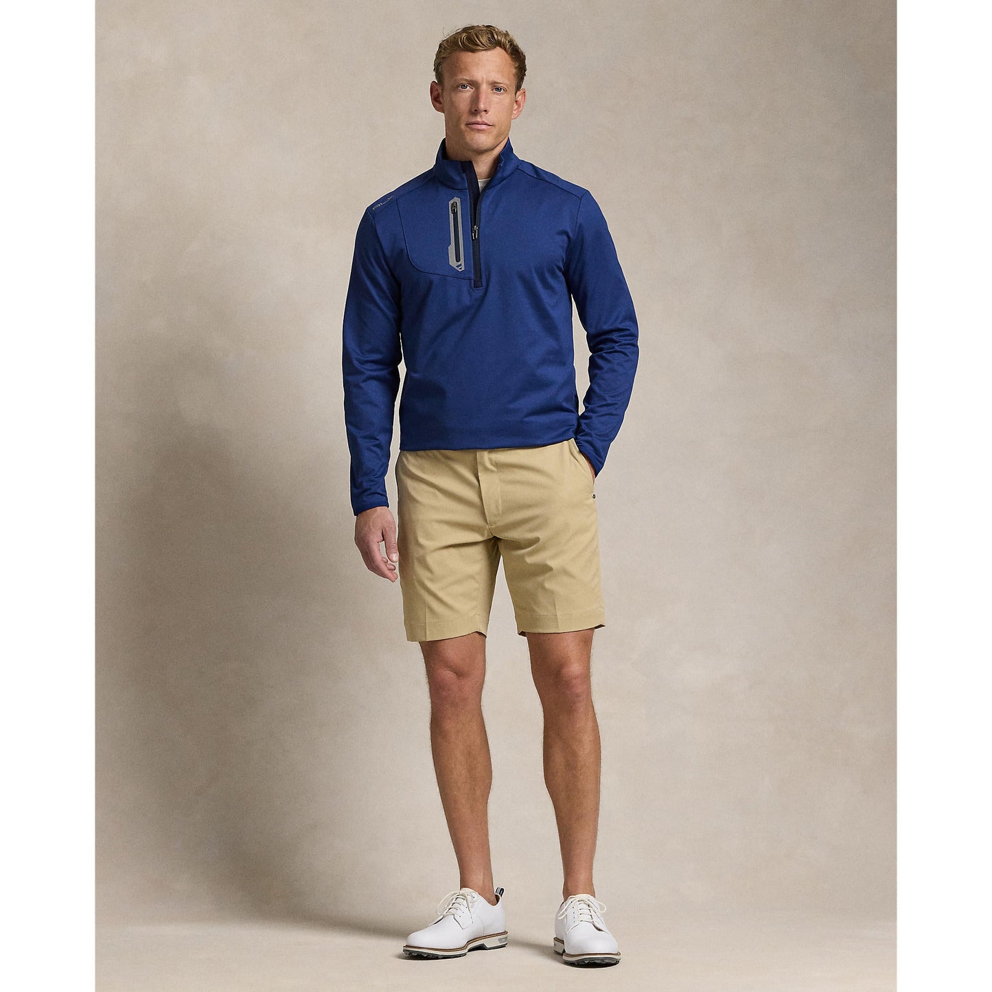 RLX Ralph Lauren Driver Stretch Jersey Golf Pullover - Annapolis Blue