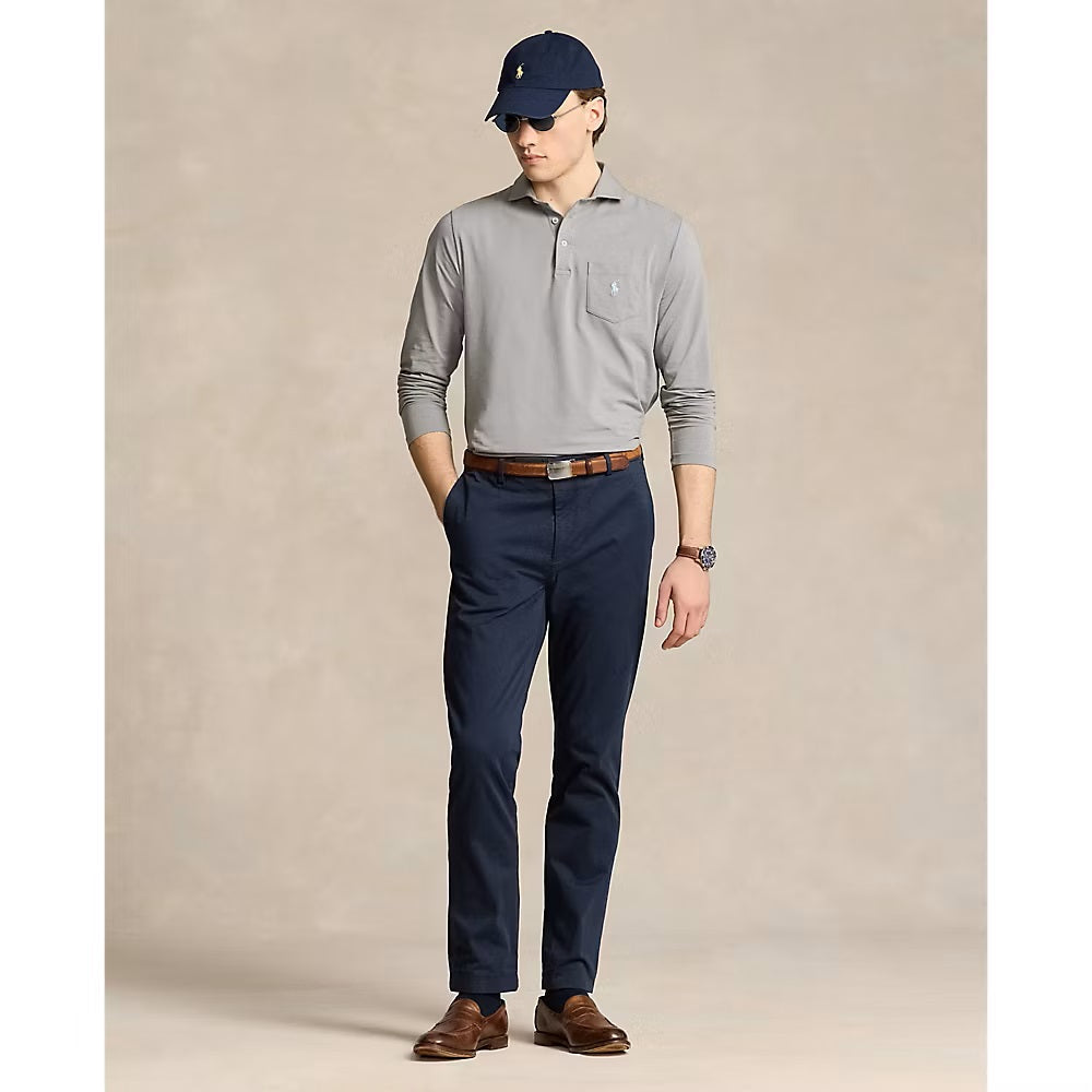 Polo Performance Ralph Lauren Stretch Lisle Golf Shirt - Peak Grey
