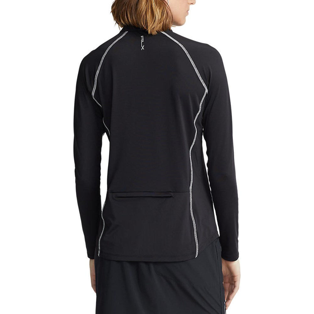 RLX Ralph Lauren Women's Jersey Quarter Zip Golf Pullover - Polo Black