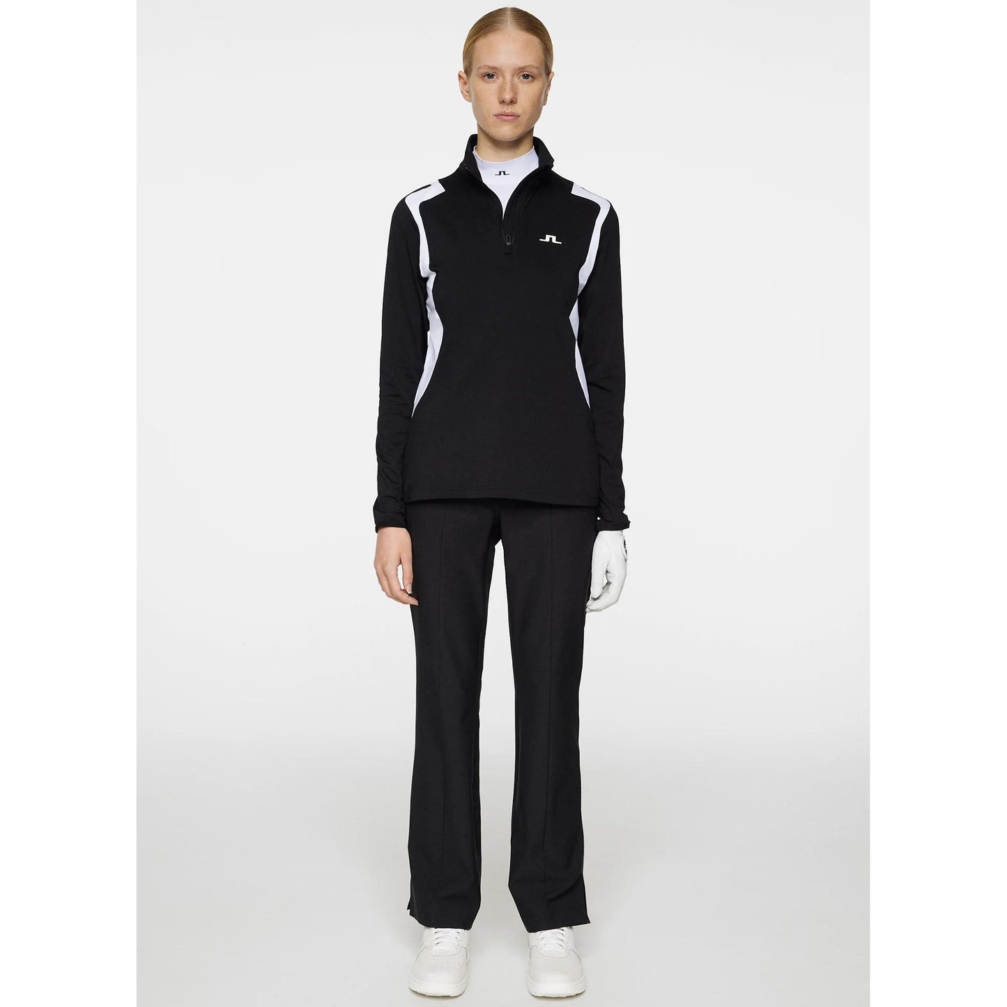 J.Lindeberg Women's Mae Quarter Zip Golf Mid-Layer - Black