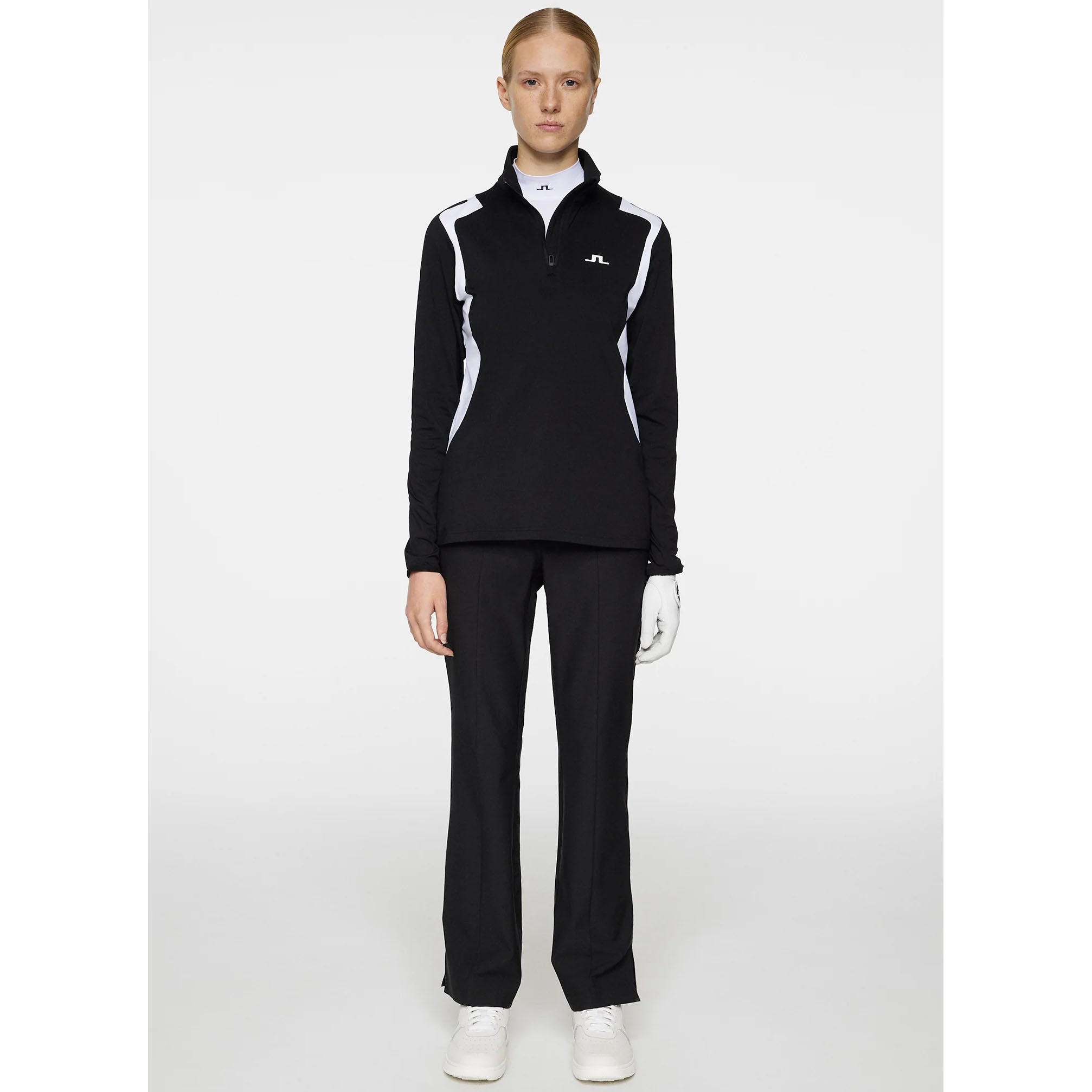 J.Lindeberg Women's Mae Quarter Zip Golf Mid-Layer - Black