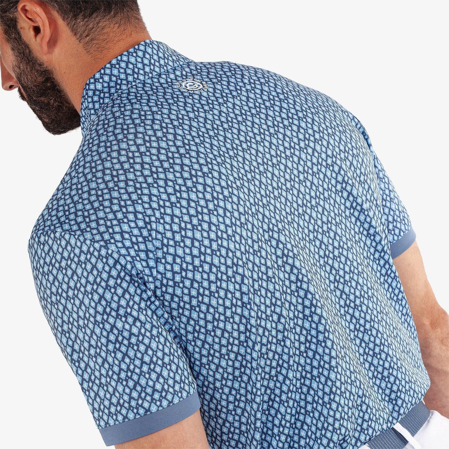 Galvin Green Manuel Golf Shirt - Moonlight Blue/White