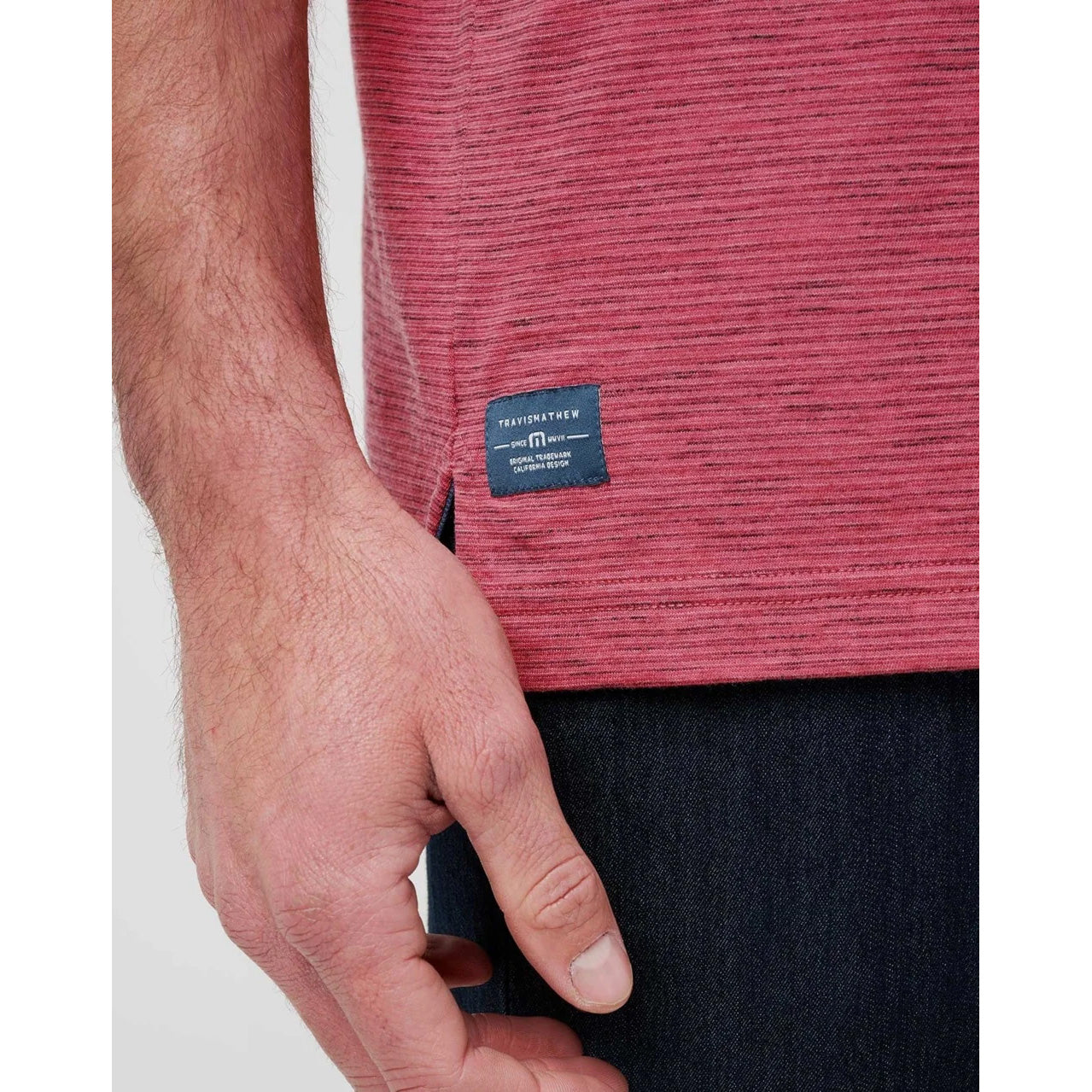 Travis Mathew Common Interest Polo Golf Shirt - Rose Wine