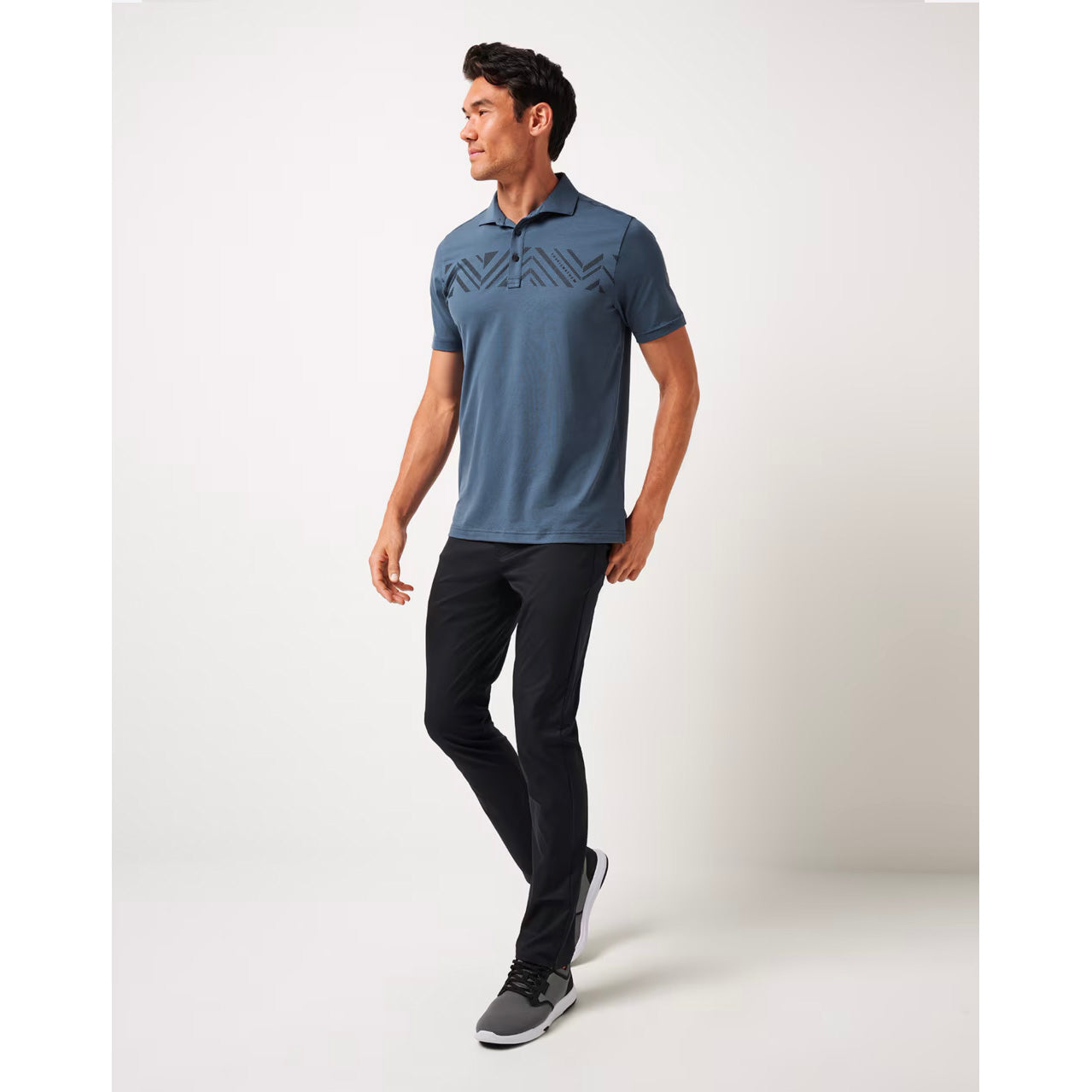 Travis Mathew All Day Access Polo Golf Shirt - Mood Indigo / Vintage Indigo