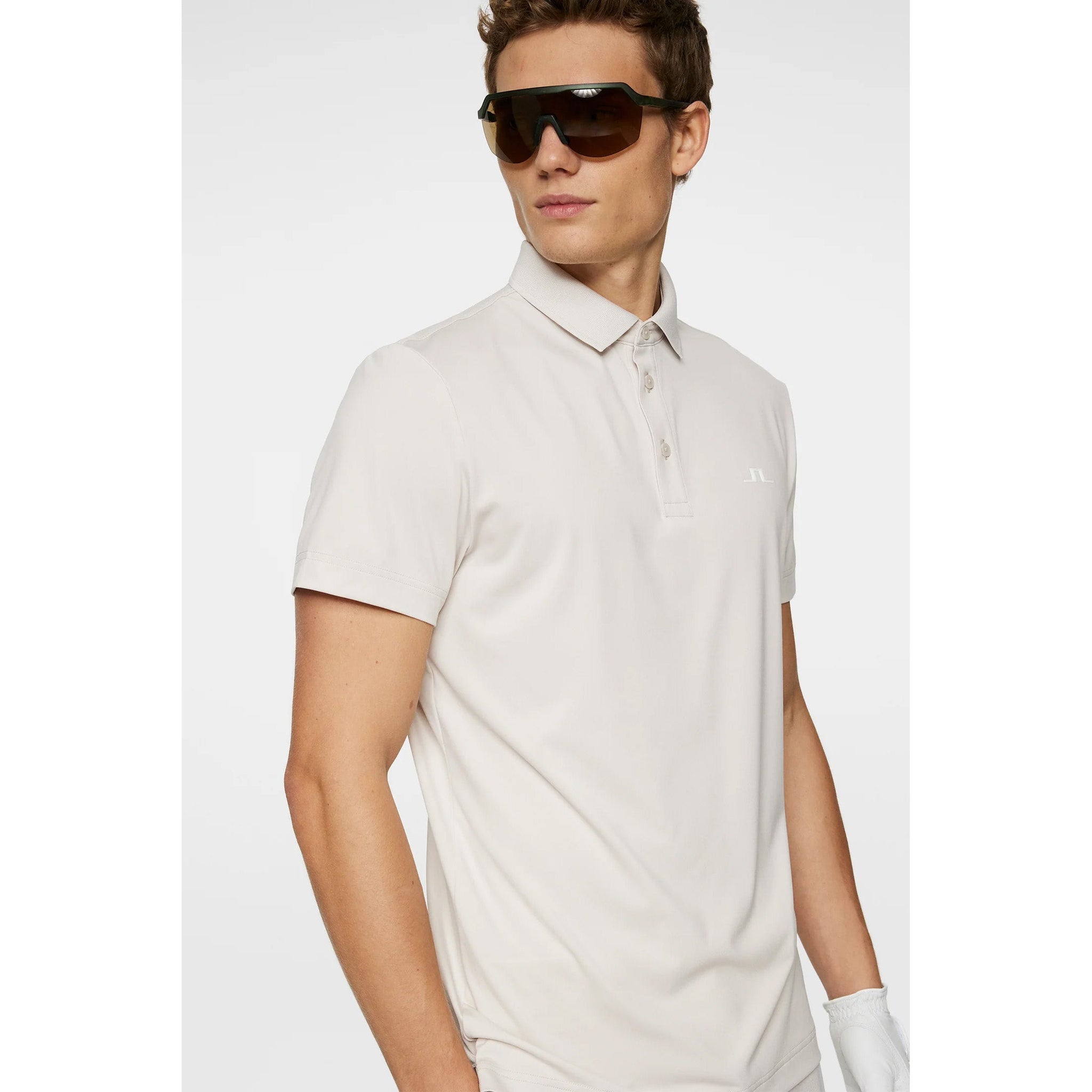 J.Lindeberg Bridge Polo Golf Shirt - Moonbeam