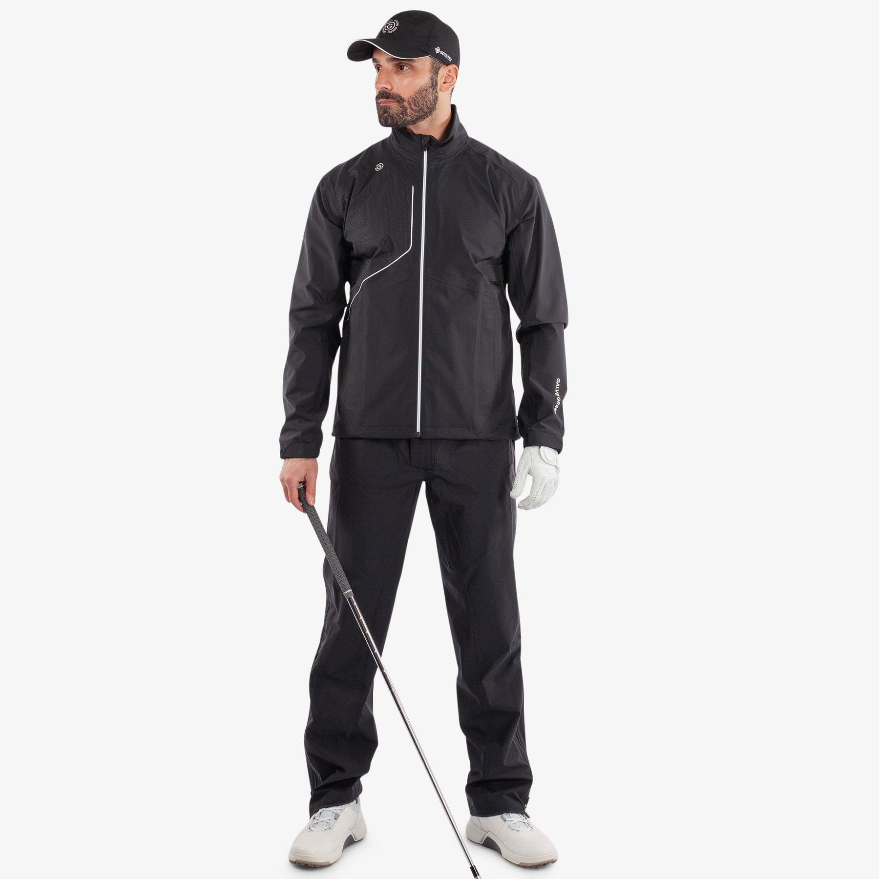 Galvin Green Ames Waterproof Golf Jacket - Black/White