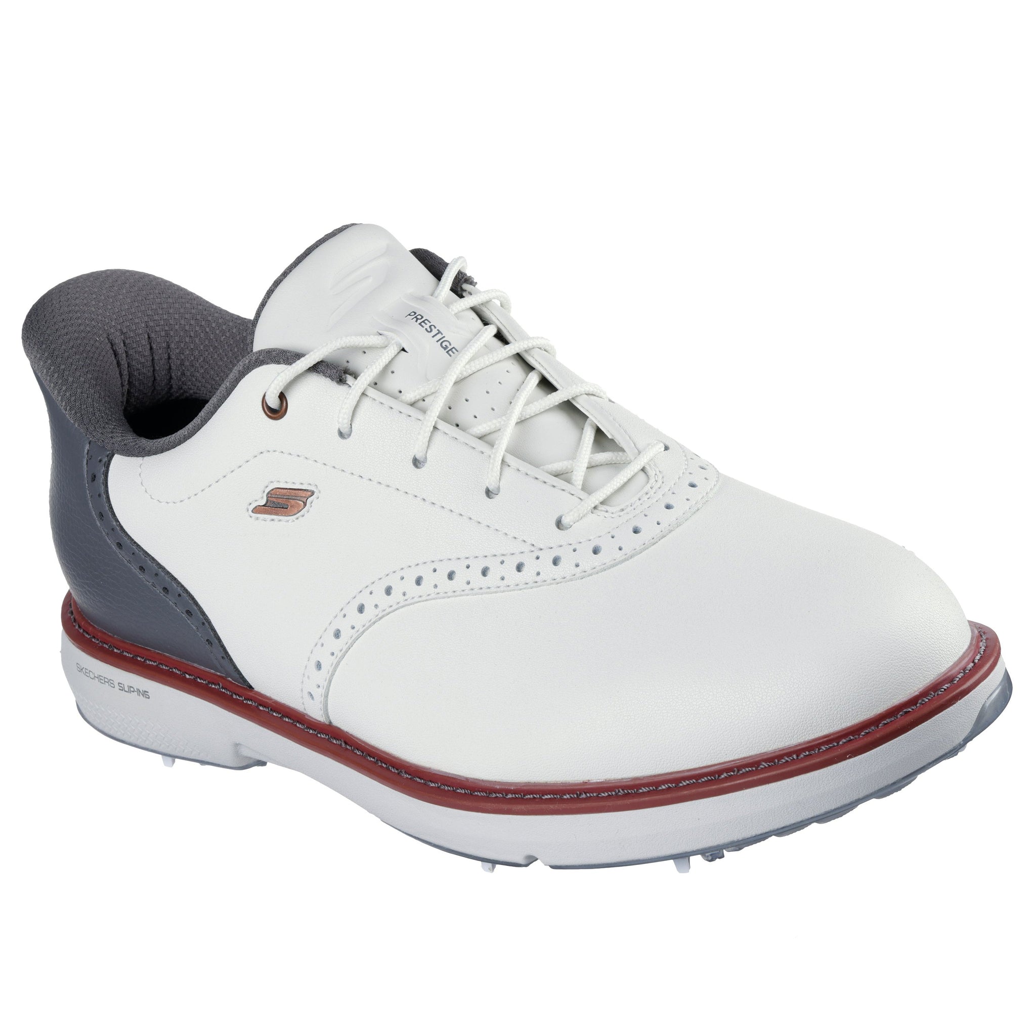Skechers Go Golf Prestige Spikeless Golf Shoes - Natural/Grey
