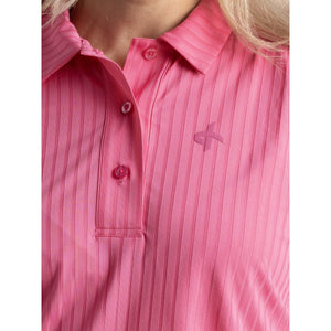 Cross Women's Andrea Sleeveless Polo Golf Shirt - Raspberry Rose