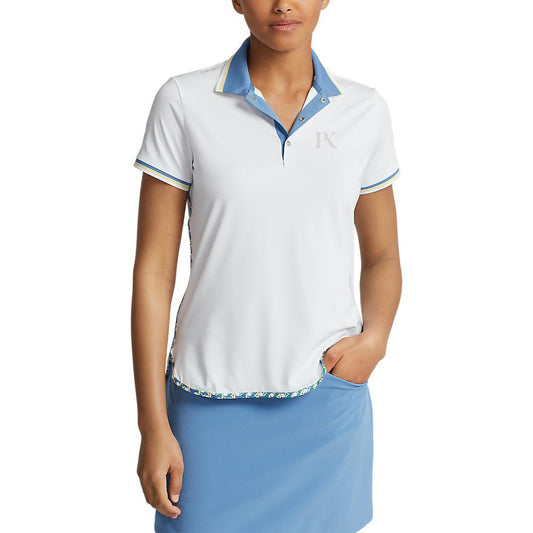 RLX Ralph Lauren Women's Printed Aiflow Golf Polo Shirt - Pure White Multi