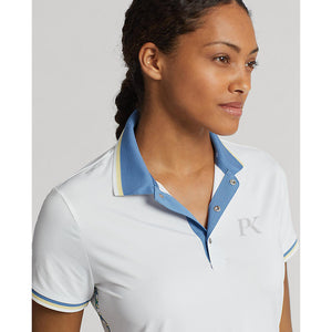 RLX Ralph Lauren Women's Printed Aiflow Golf Polo Shirt - Pure White Multi