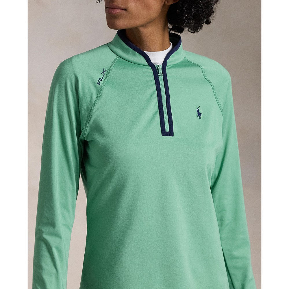 RLX Ralph Lauren Women's Stretch Jersey Quarter-Zip Pullover - Haven Green