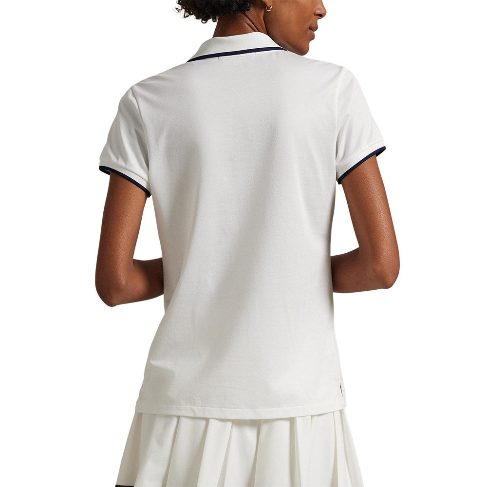 RLX Ralph Lauren Women's Tour Pique Bear Polo - Ceramic White