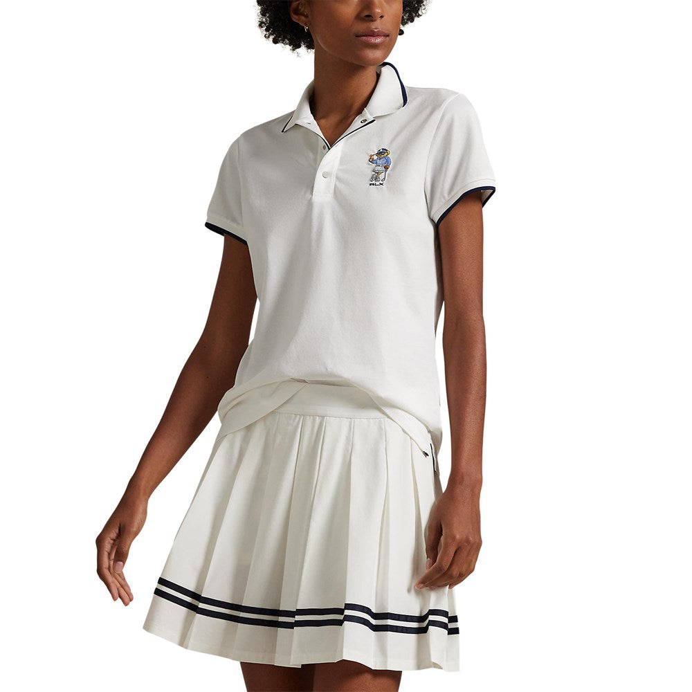 RLX Ralph Lauren Women's Tour Pique Bear Polo - Ceramic White