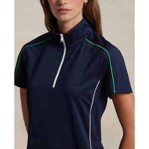RLX Ralph Lauren Women's Mock Neck 1/4 Zip Golf Shirt - Refinded Navy Multi