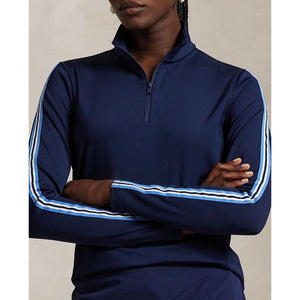 RLX Ralph Lauren Women's Power Stretch Full Zip Jacket - Refinded Navy/Summer Blue