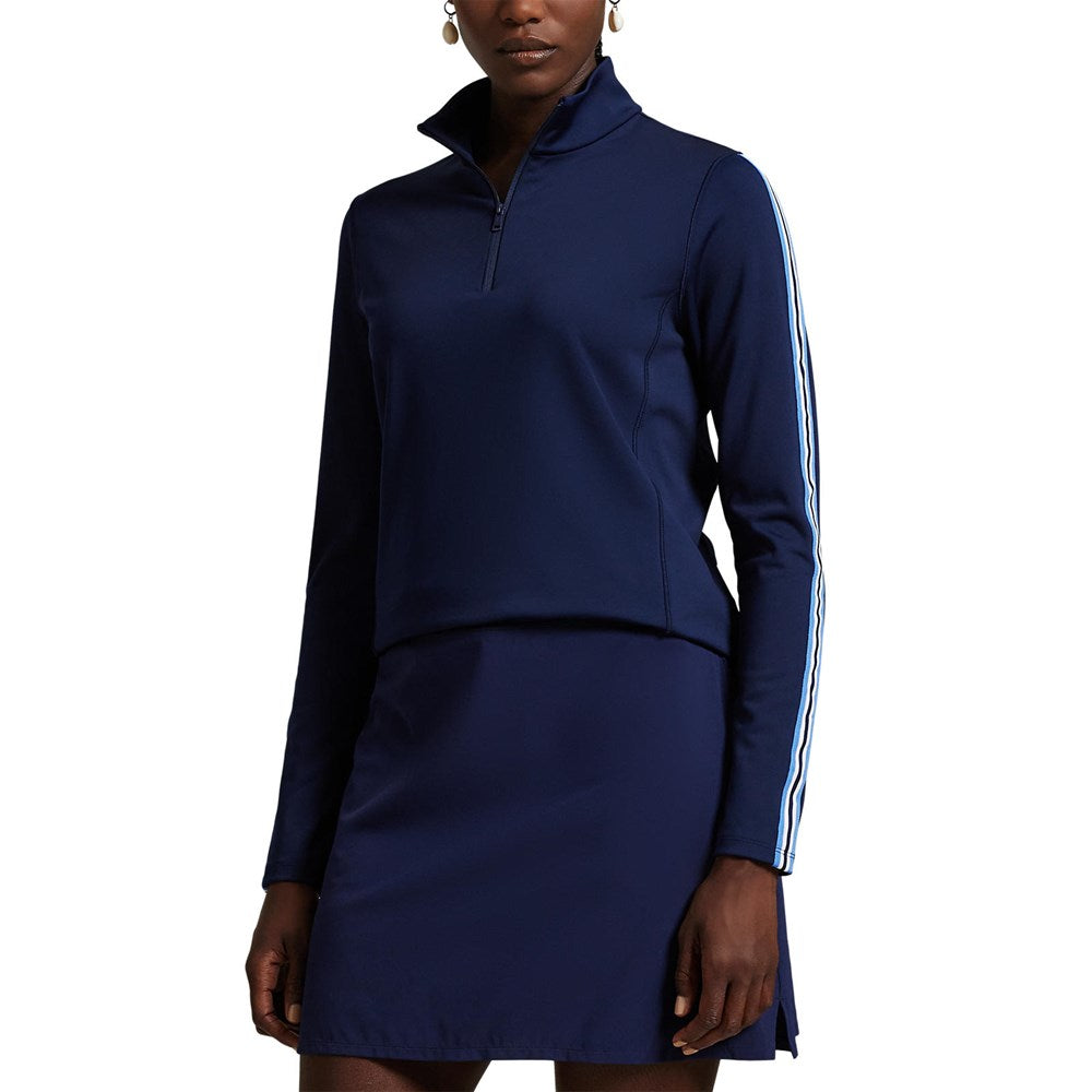 RLX Ralph Lauren Women's Power Stretch Full Zip Jacket - Refinded Navy/Summer Blue