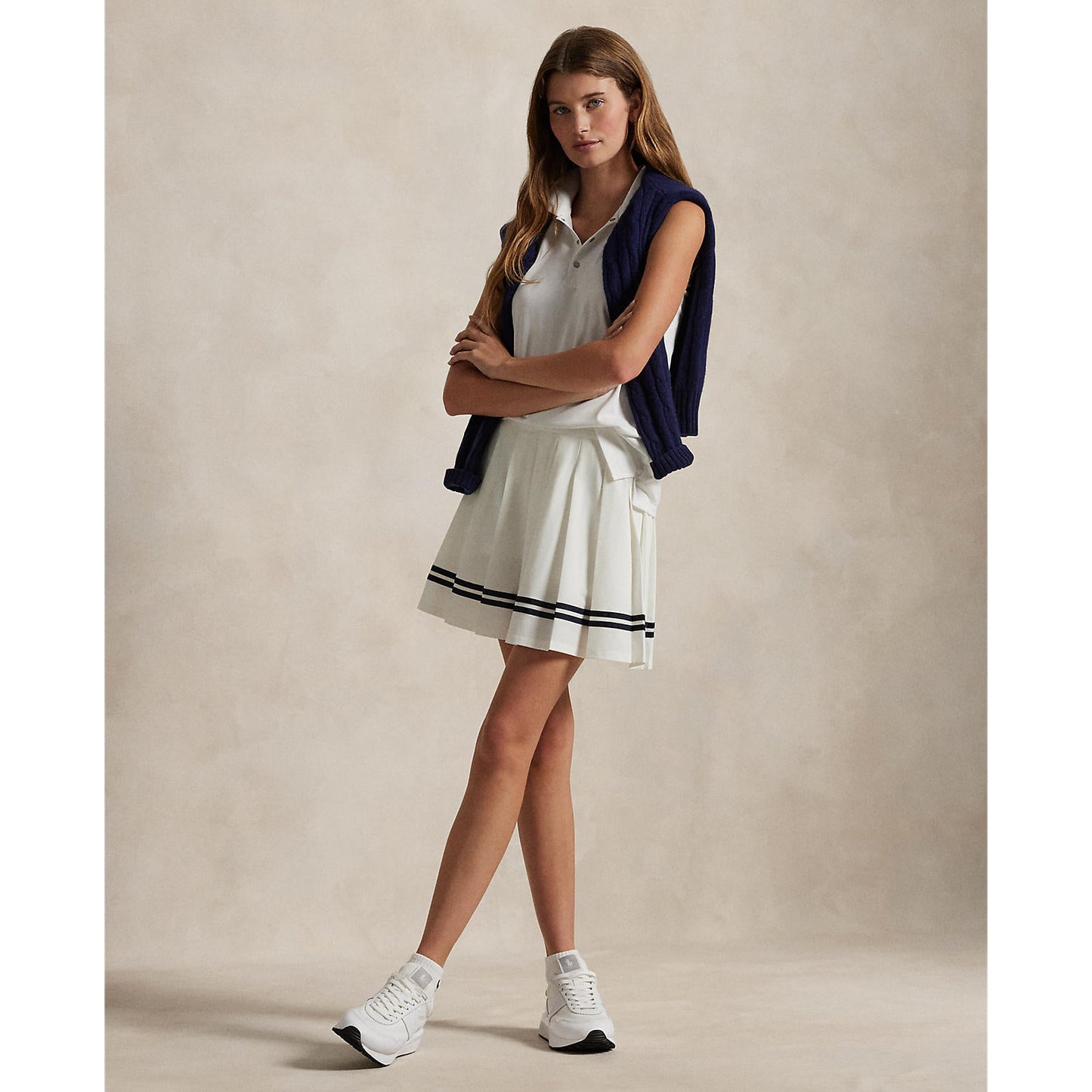 RLX Ralph Lauren Women's Sleeveless Tour Performance Polo Shirt - White