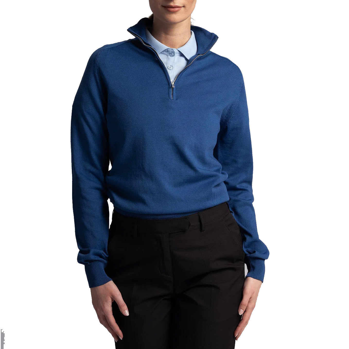Cross Women's Greta 1/4 Zip Golf Knit - True Blue