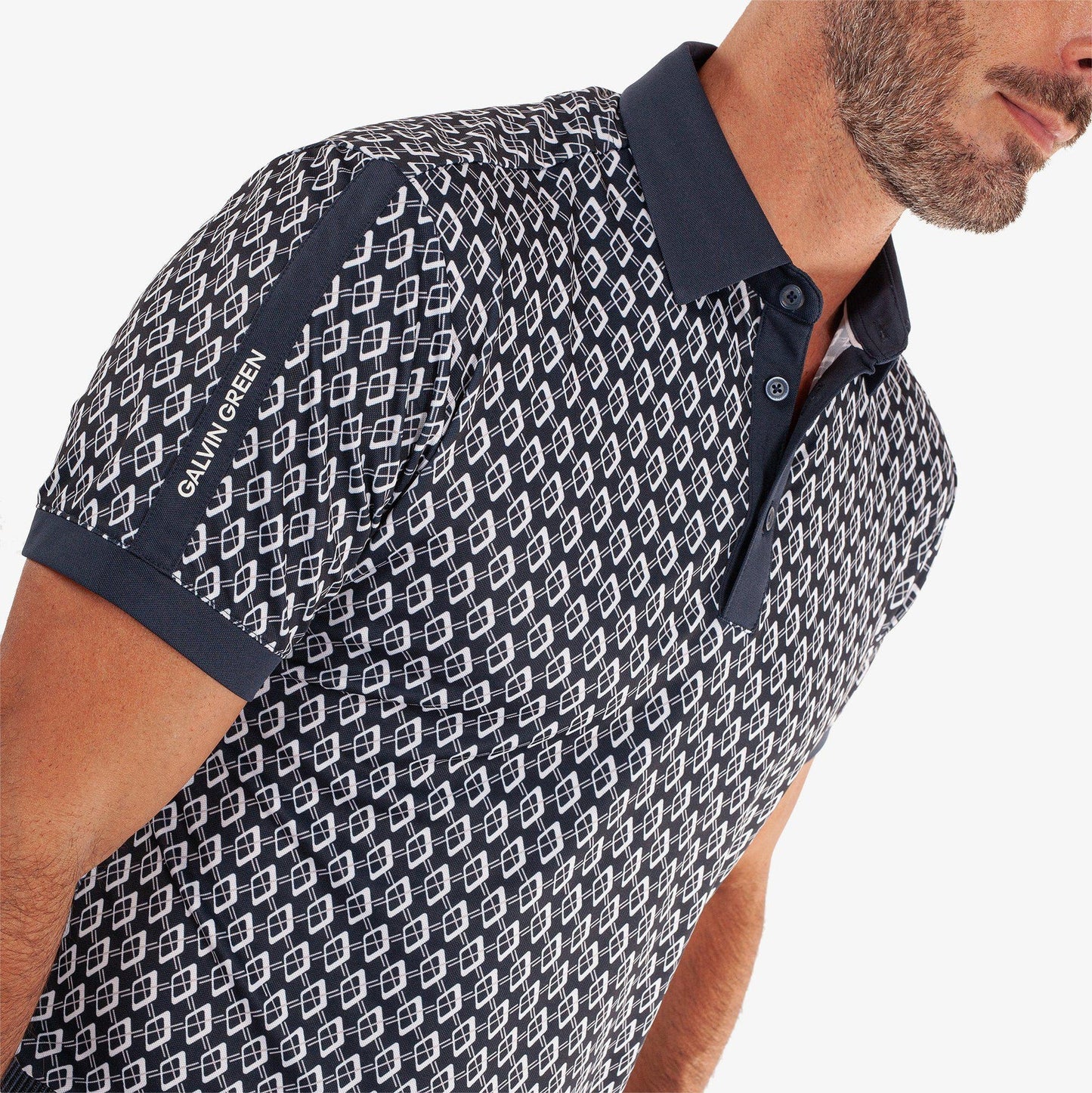 Galvin Green Maxwell Golf Shirt - Navy/Cool Grey