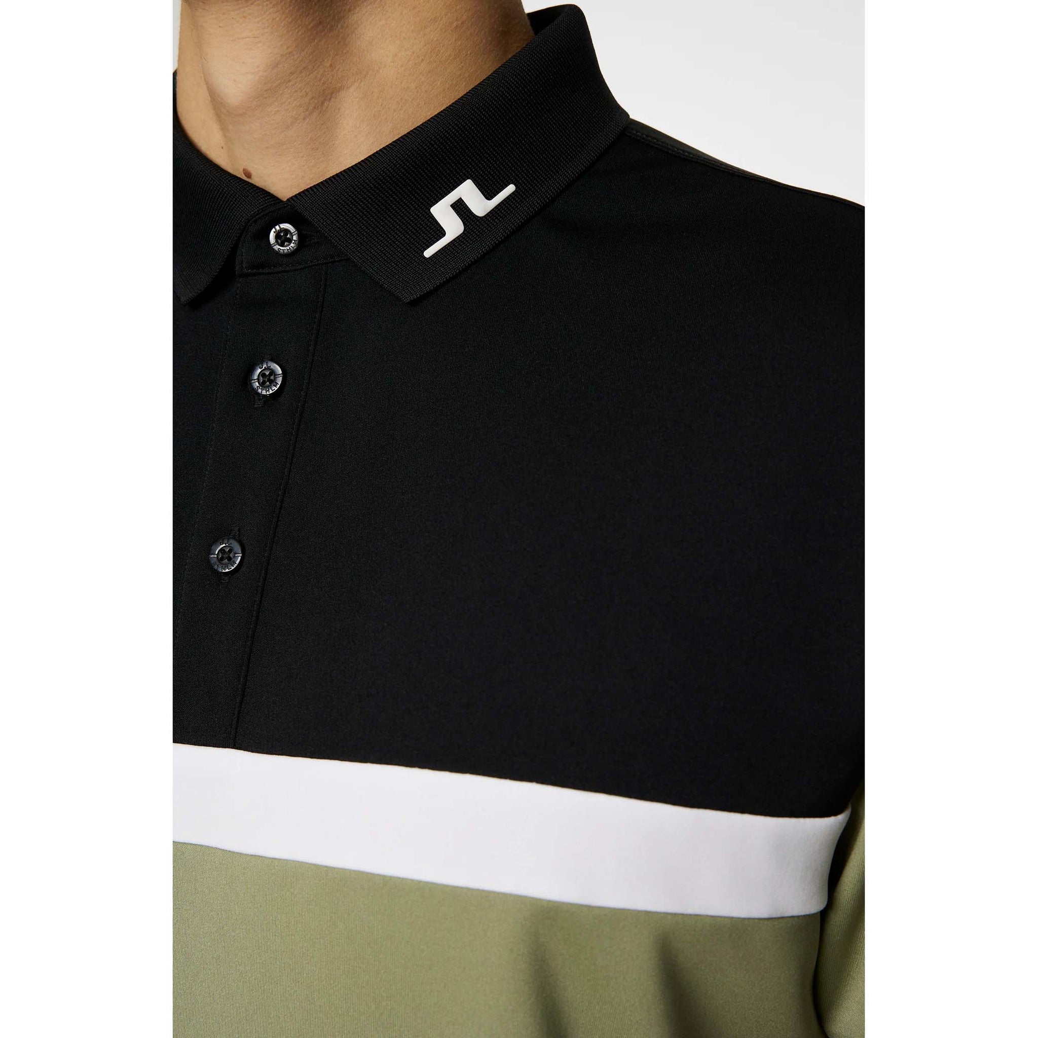 J.Lindeberg Jeff Reg Fit Golf Polo Shirt - Oil Green