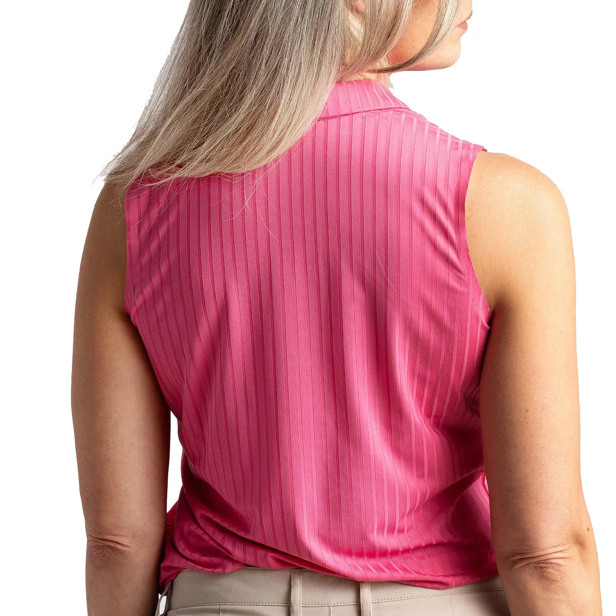 Cross Women's Andrea Sleeveless Polo Golf Shirt - Raspberry Rose