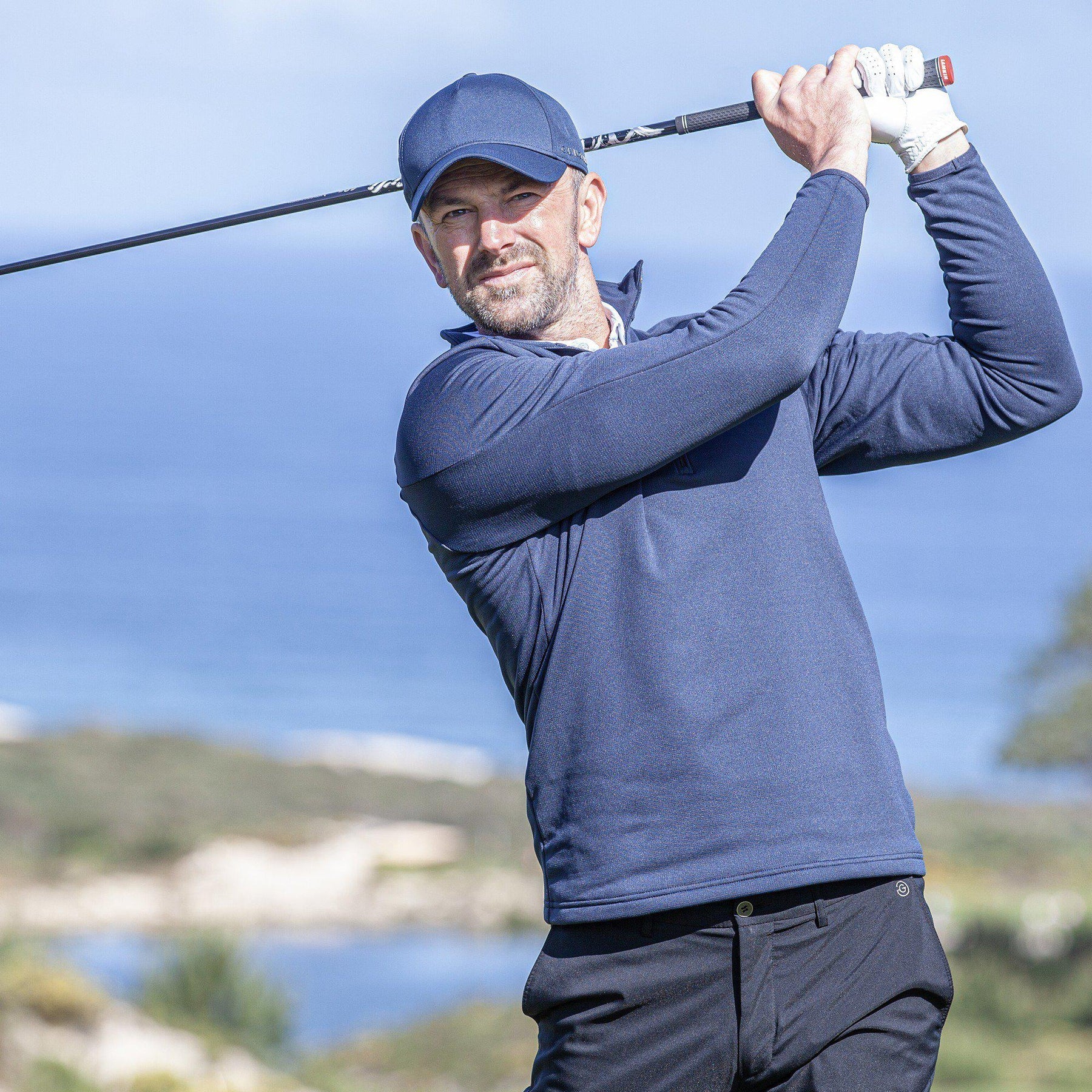 Galvin Green Drake Insulating 1/4 Zip Mid-Layer - Navy