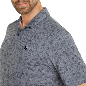 Puma Arnold Palmer Cloudspun King Golf Polo - Navy Blazer Heather