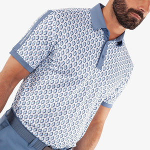 Galvin Green Maxwell Golf Shirt - Moonlight Blue/White