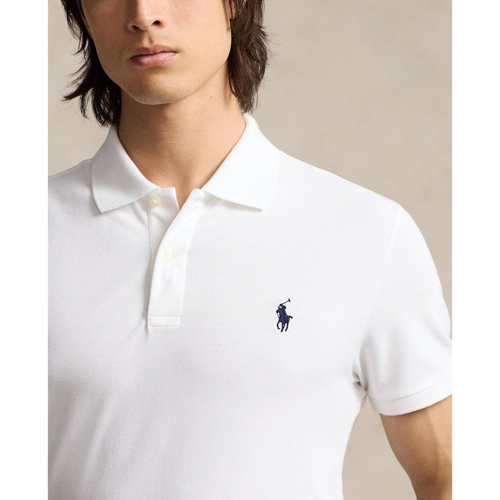 Polo Performance Ralph Lauren Cotton Pique Golf Polo Shirt - Pure White/ Navy