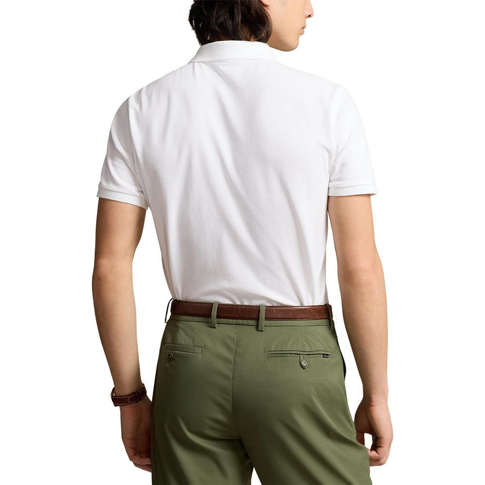 Polo Performance Ralph Lauren Cotton Pique Golf Polo Shirt - Pure White/ Navy