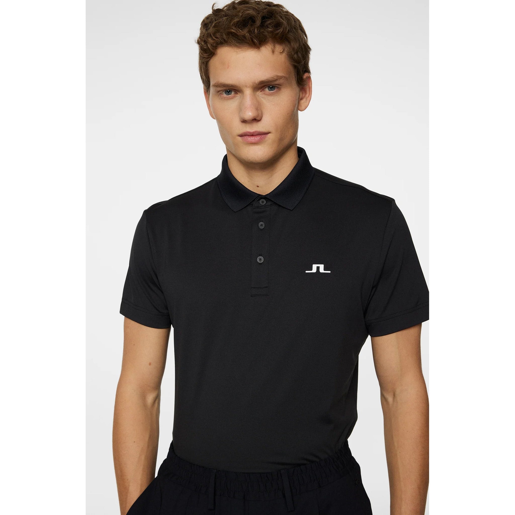 J.Lindeberg Bridge Polo Golf Shirt - Black