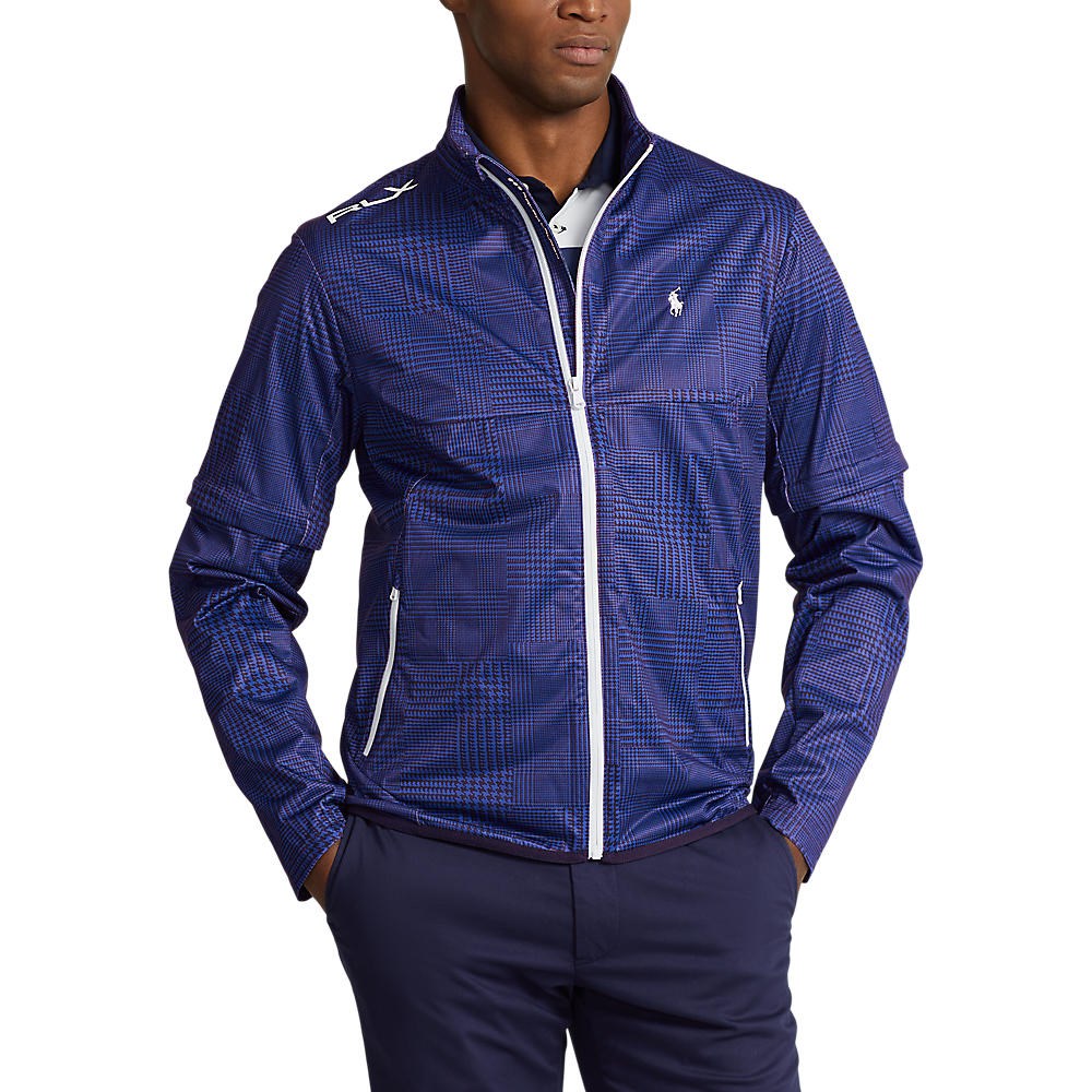 RLX Ralph Lauren Stratus Plaid Full Zip Jacket - French Navy Glen Plaid