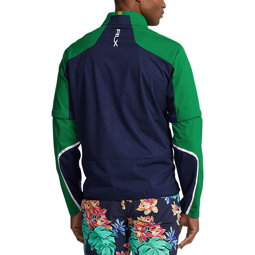 RLX Ralph Lauren Stratus Plaid Full Zip Jacket - French Navy/Cruise Green