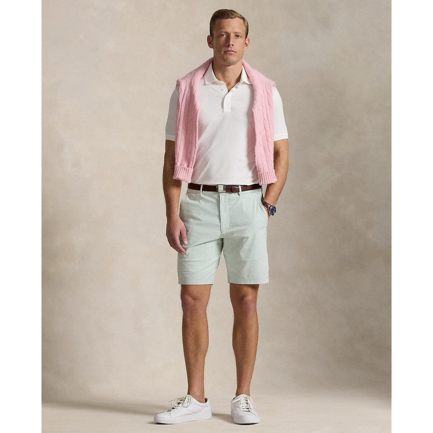 RLX Ralph Lauren Lightweight Airflow Jersey Golf Polo Shirt - Ceramic White
