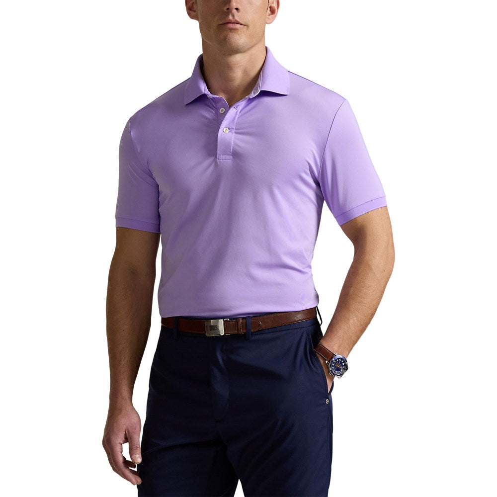 RLX Ralph Lauren Solid Lightweight Airflow Golf Polo Shirt - Powder Purple
