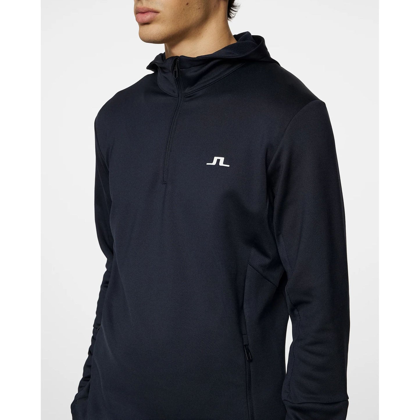 J.Lindeberg Aerial Quarter Zip Hoodie - JL Navy