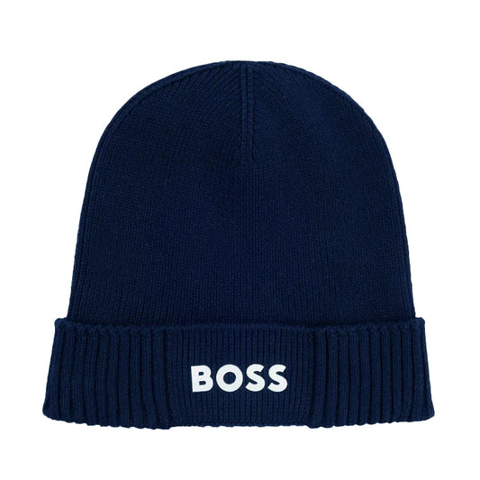 BOSS Asic Cotton Golf Beanie - Dark Blue