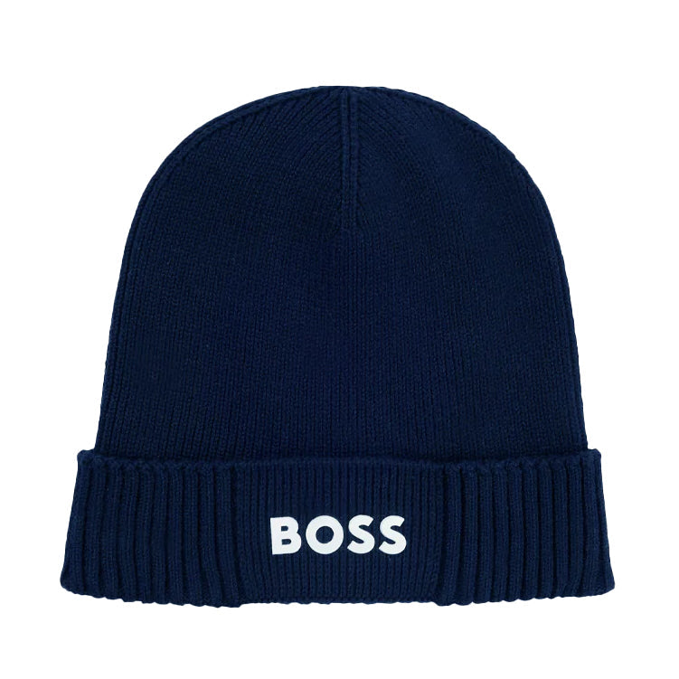 BOSS Asic Cotton Golf Beanie - Dark Blue