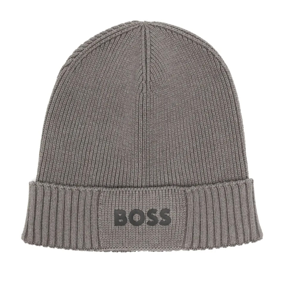 BOSS Asic Cotton Golf Beanie - Grey