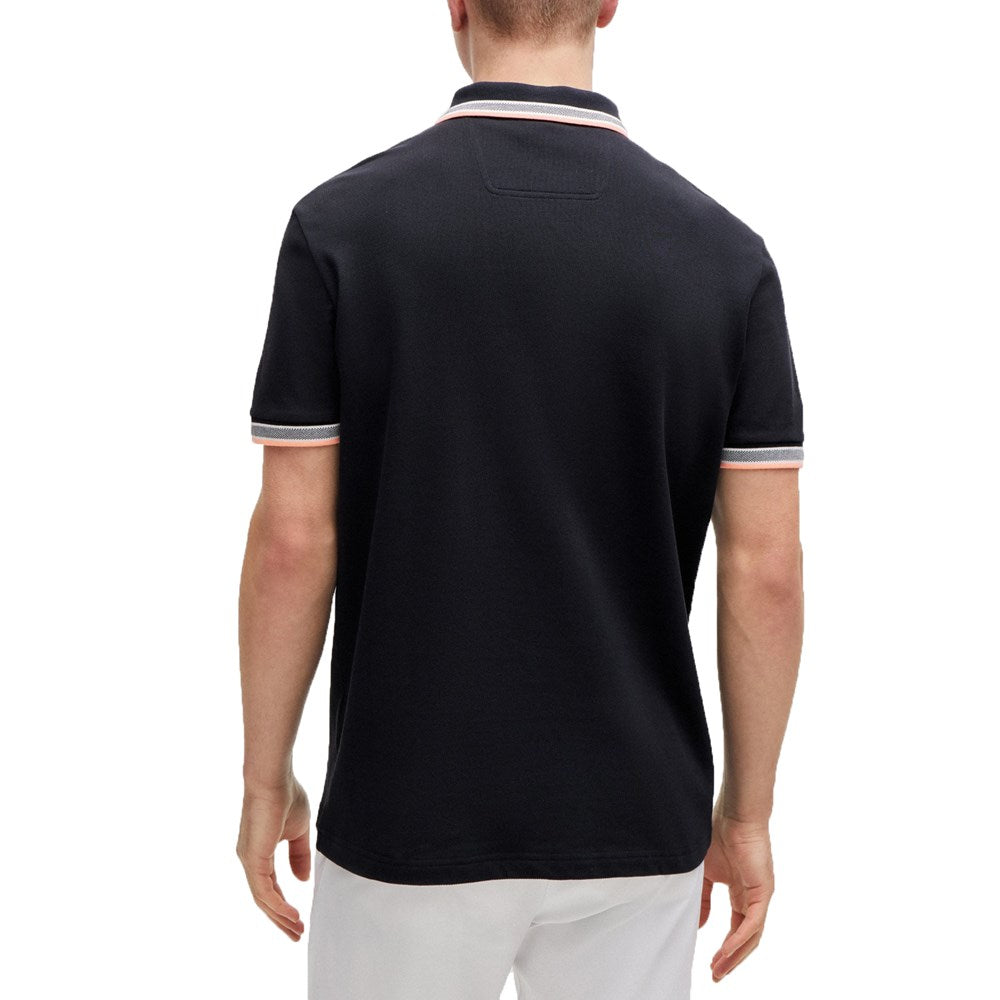 BOSS Paddy Cotton Pique Golf Shirt - Black