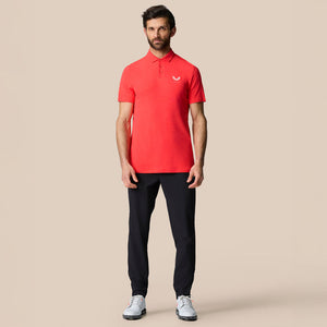 Castore Club Classic Polo Golf Shirt - Poppy Red