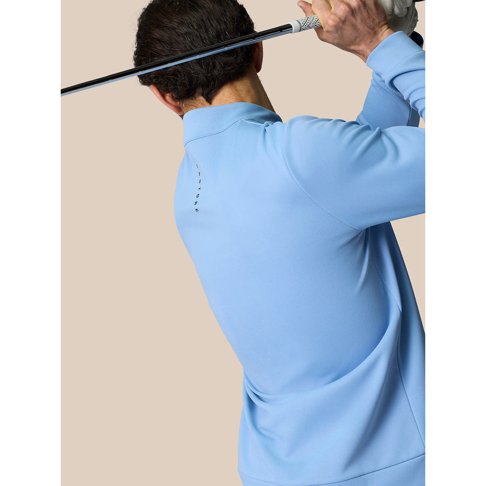 Castore Club Classic Quarter Zip Golf Pullover - Sky Blue/Midnight Navy